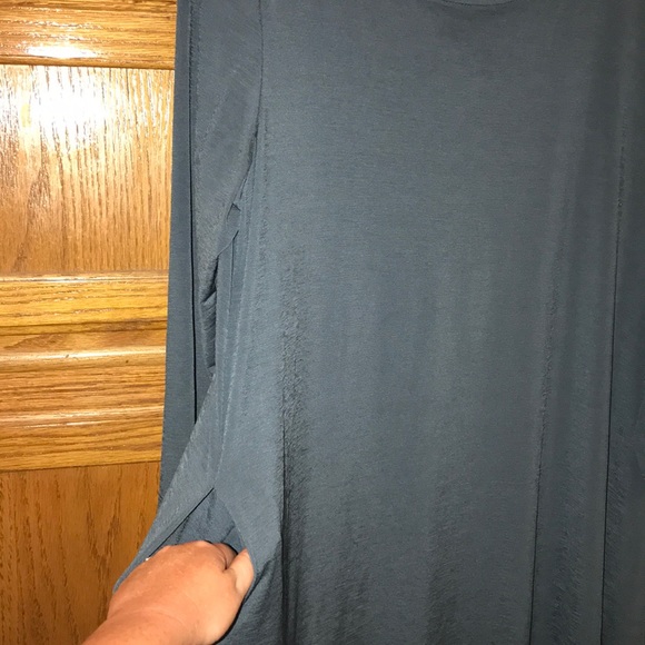 Slate blue dress with pockets - Picture 2 of 5